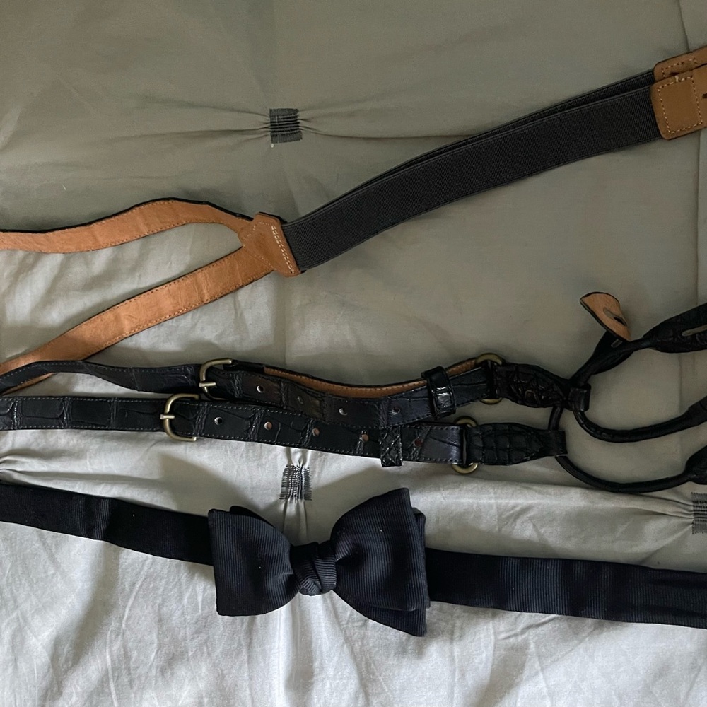 Barney’s Black Bow Tie & Suspenders